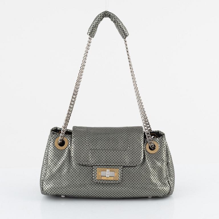 Chanel, a perforated metallic leather bag, 2006-2008.