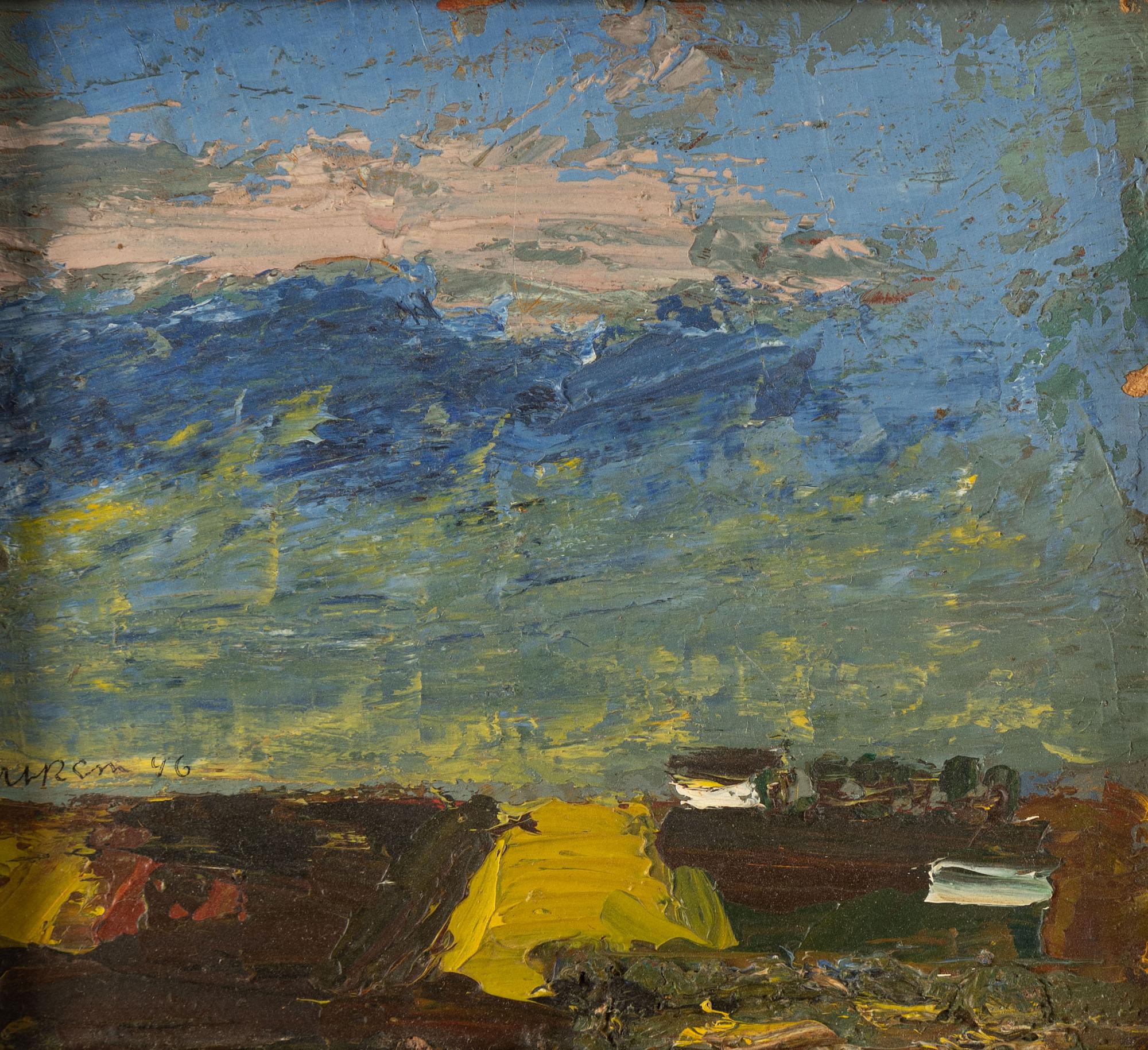 Christer Strömholm, oil on panel, signed and dated -43.