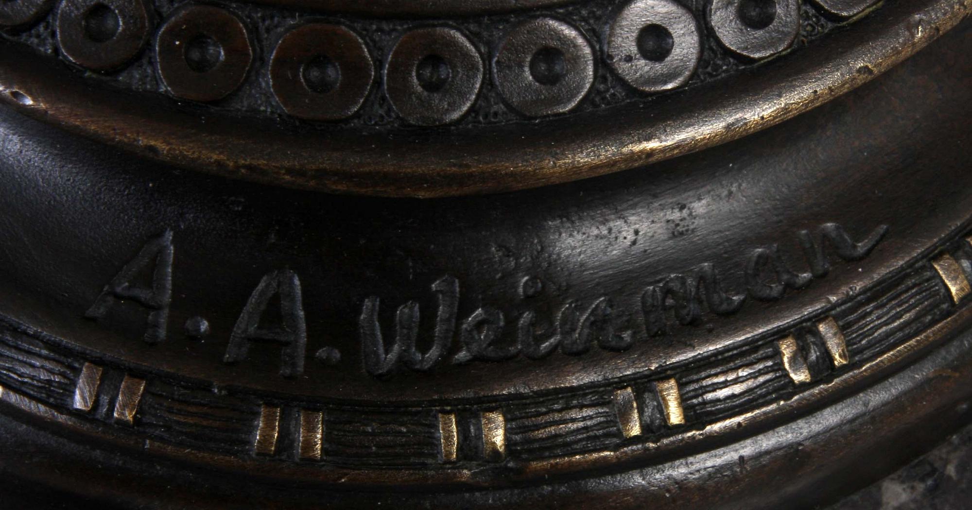 SKULPTUR, brons, efter A.A Weinman, 1900/2000-tal.