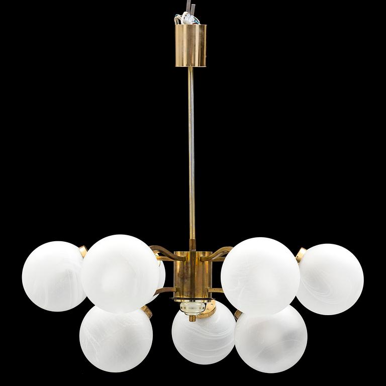 A second half of the 20th century brass ceiling lamp.