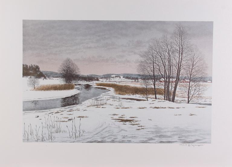 LJUNGGREN, REINHOLD, mapp med 5 st litografier, sign o numr 188/310.