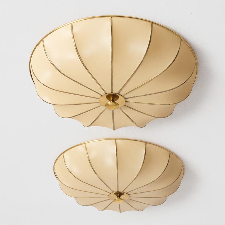 Ceiling lights, a pair, second half of the 20th century.
