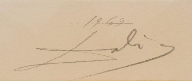 SALVADOR DALI, litografi med etsning, signerad och numrerad CXXXIII/CL.
