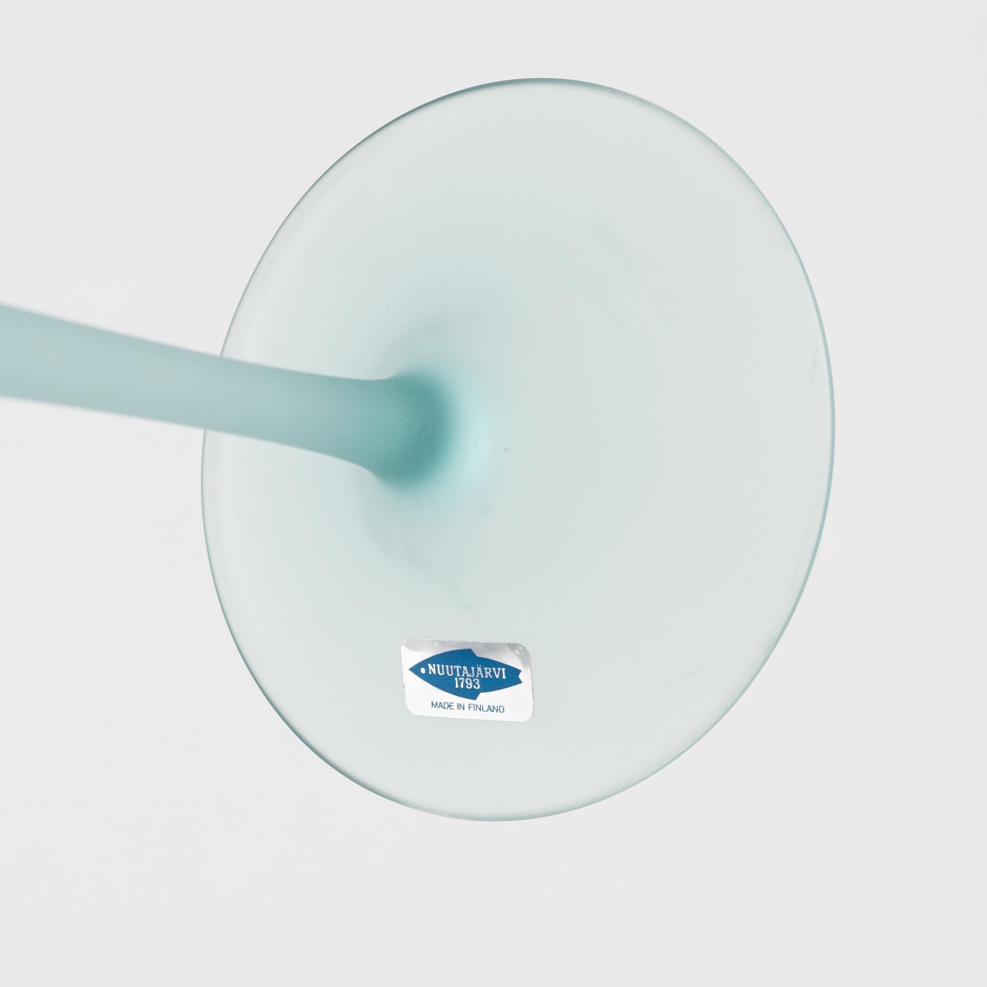 Oiva Toikka, Pokalglas, Nuutajärvi, frostat gröntonat.