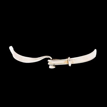 Georg Jensen bangle sterling silver, opens with a hook, design Torun Bülow-Hübe.