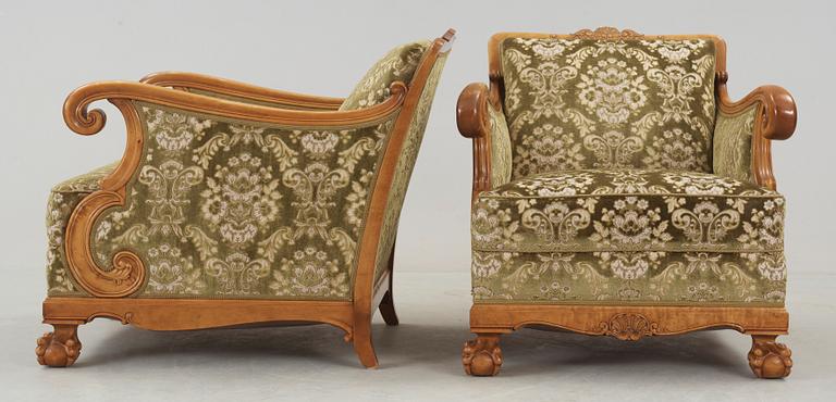 FÅTÖLJERNA, ett par, sent 1920-tal.