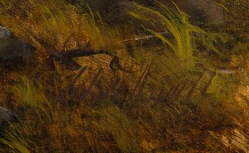 JOHAN ARVALL, olja på duk, signerad.