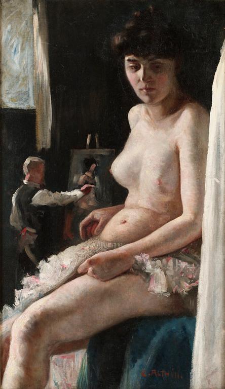 Caleb Althin, Konstnärens modell.