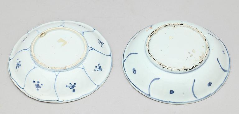 SKÅLFAT, 2 st, porslin, Kina, Wanli (1573-1619).