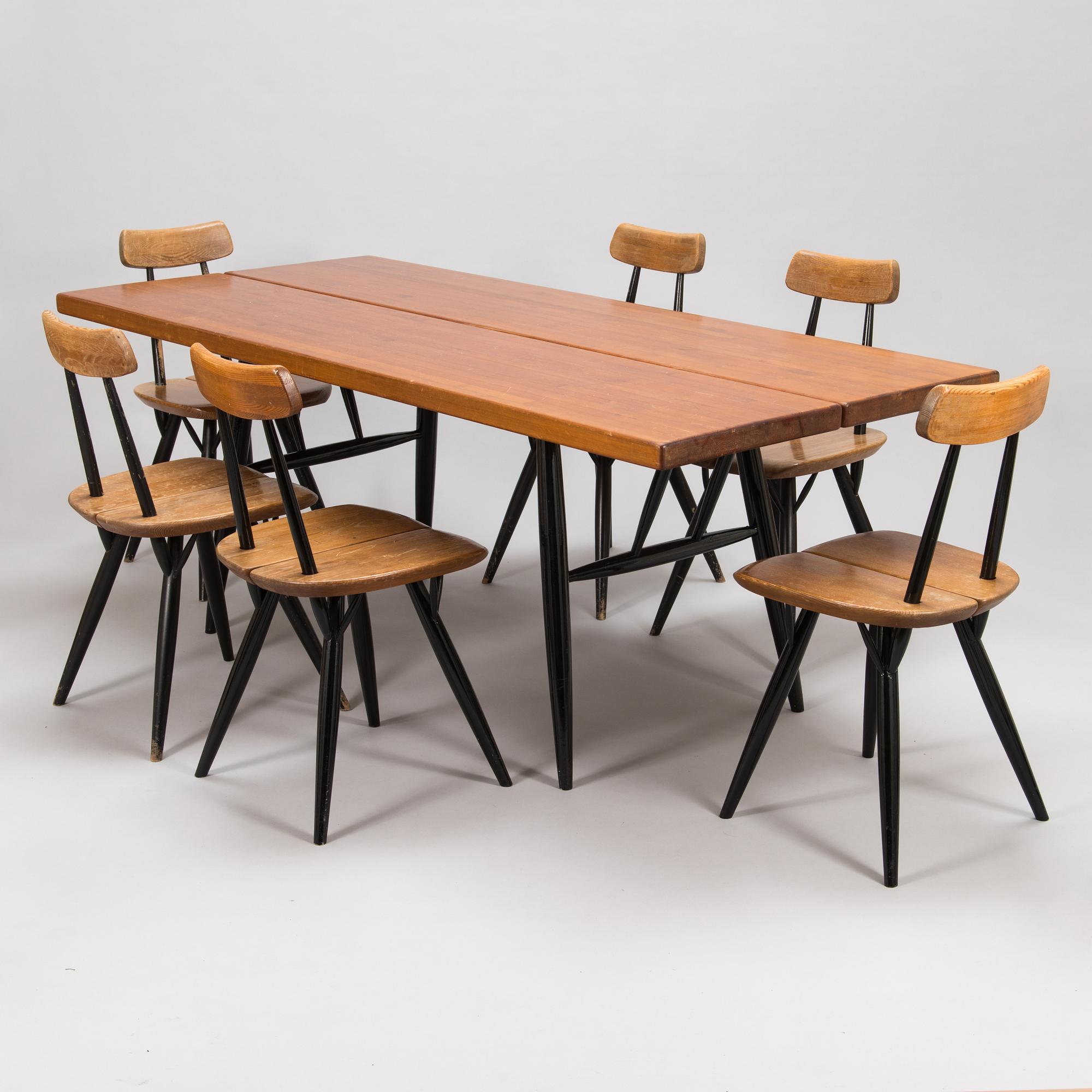 Ilmari Tapiovaara, a 1960's 7-piece 'Pirkka' dining set for Laukaan Puu.
