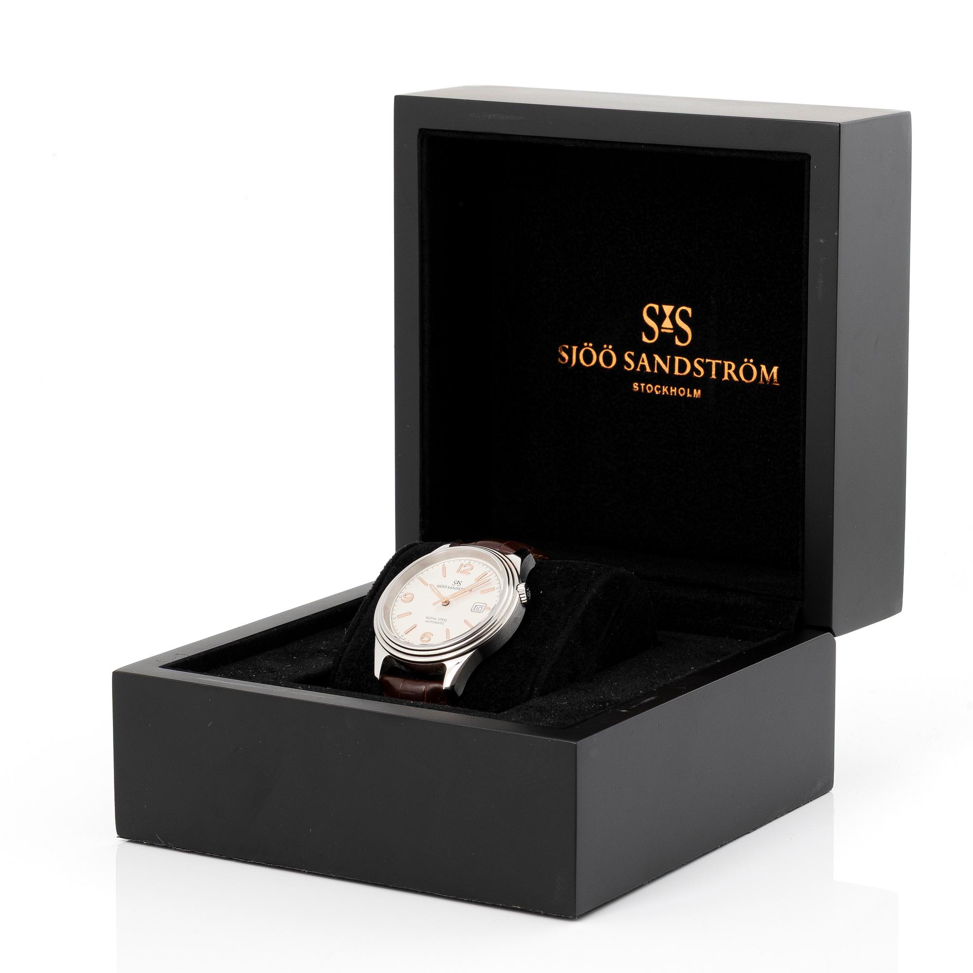 Sjöö Sandström, Royal Steel Classic, wristwatch, 41 mm.