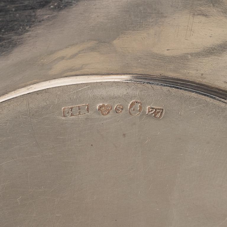 A Swedish silver sauce boat, marks of C.G. Hallberg, Stockholm 1926.