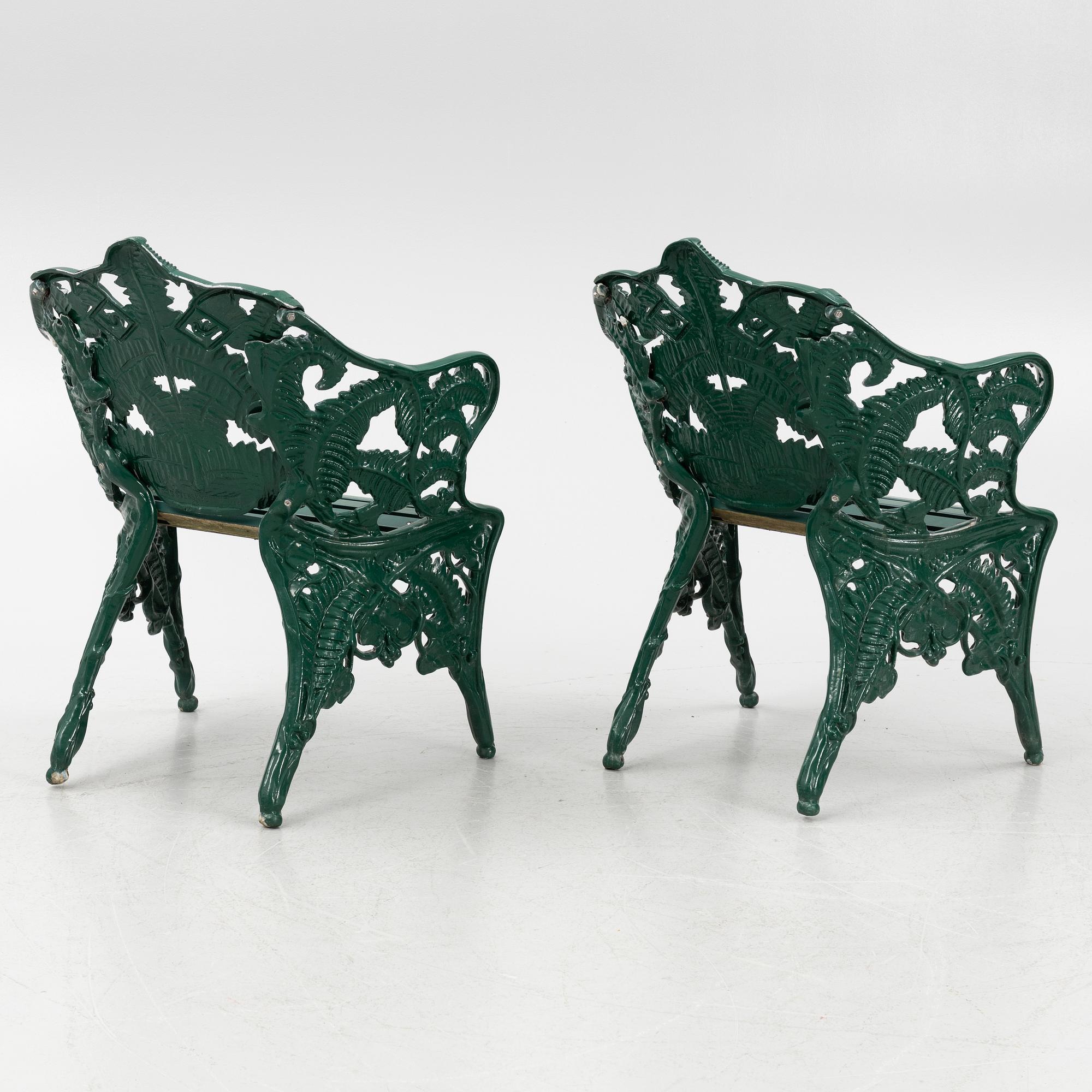 A garden set with table, sofas and chairs, Byarums Bruk, Sweden.