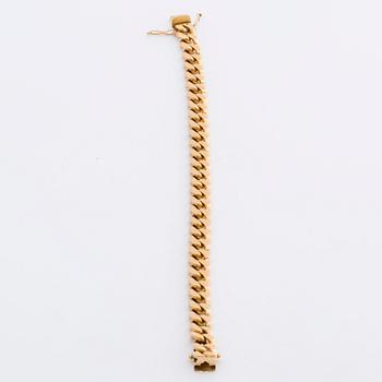 ARMBAND 18K guld pansarlänk, 57,0 g,  Jo-Ans Guld Köping 1978.