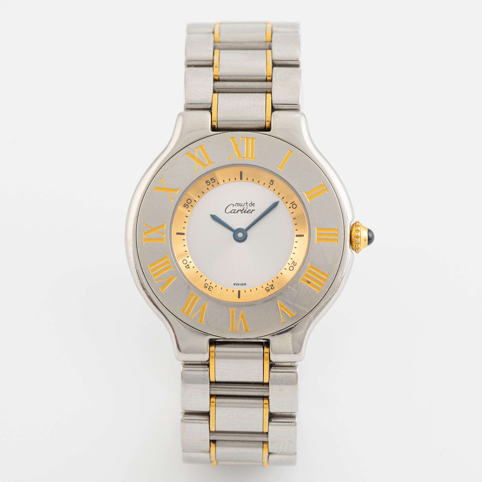 must de CARTIER, Must 21, wristwatch, 28 mm.