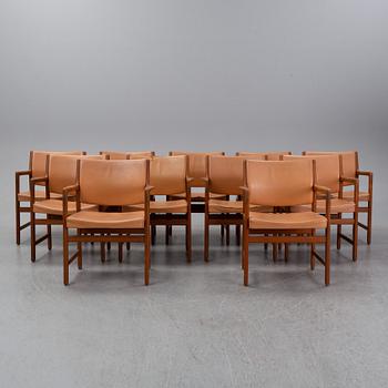 Eleven 1960's teak armchairs by Karl Erik Ekselius for JOC Vetlanda.