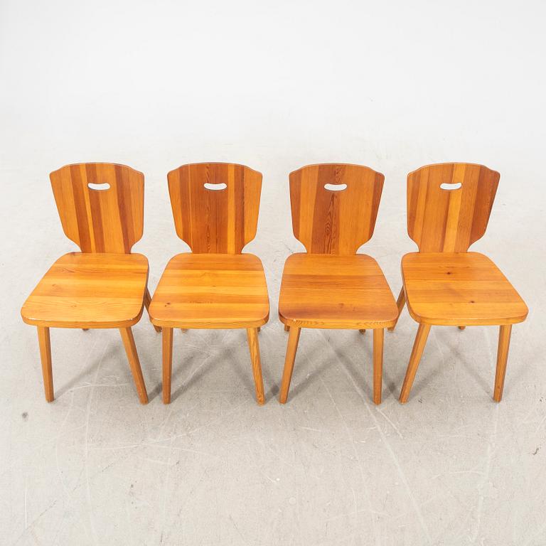 Göran Malmvall, table and chairs, 4 pcs, 1940s/50s.