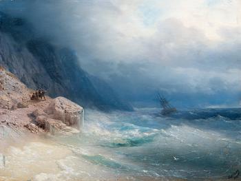 167. Ivan Constantinovich Aivazovsky, STORM PÅ SJÖN.