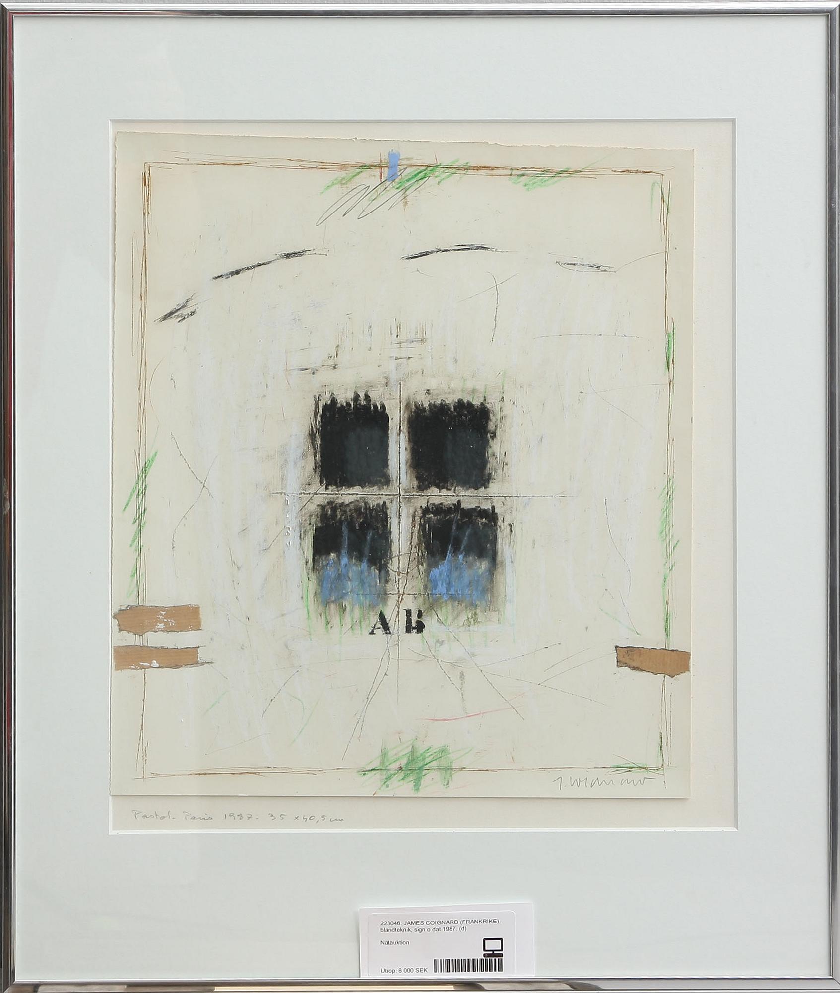 JAMES COIGNARD, blandteknik, sign o dat 1987.