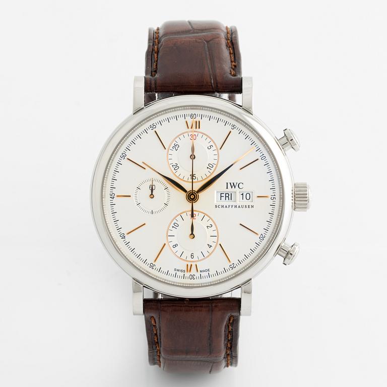 IWC, Portofino Chronograph, wristwatch, 42 mm.