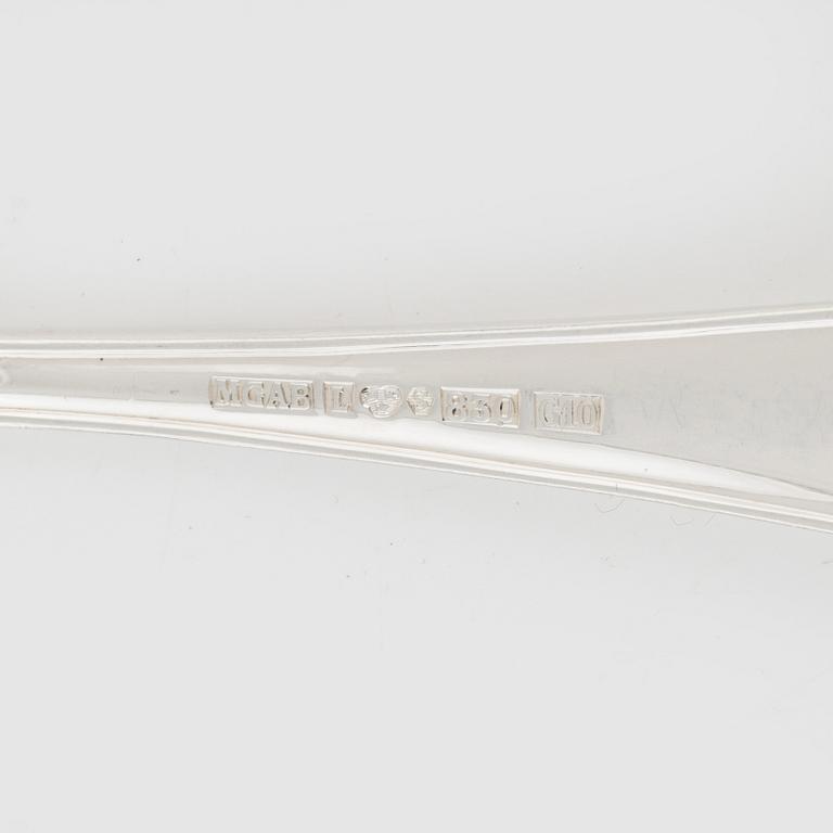 Bestickservis, 48 delar, silver, modell Disa, MGAB/MEMA, Lidköping, 1978-90.