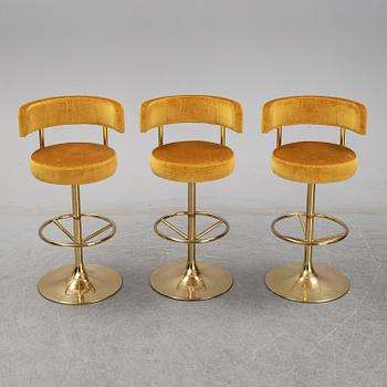 Three barstools, Johansson Design.