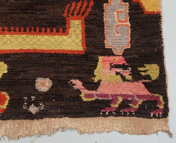 SEMI-ANTIQUE TIBETAN FIGURAL. 162 x 88 cm.