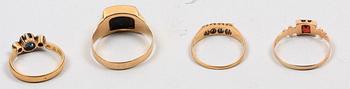 RINGAR, 4 st, 18K resp 20K guld.