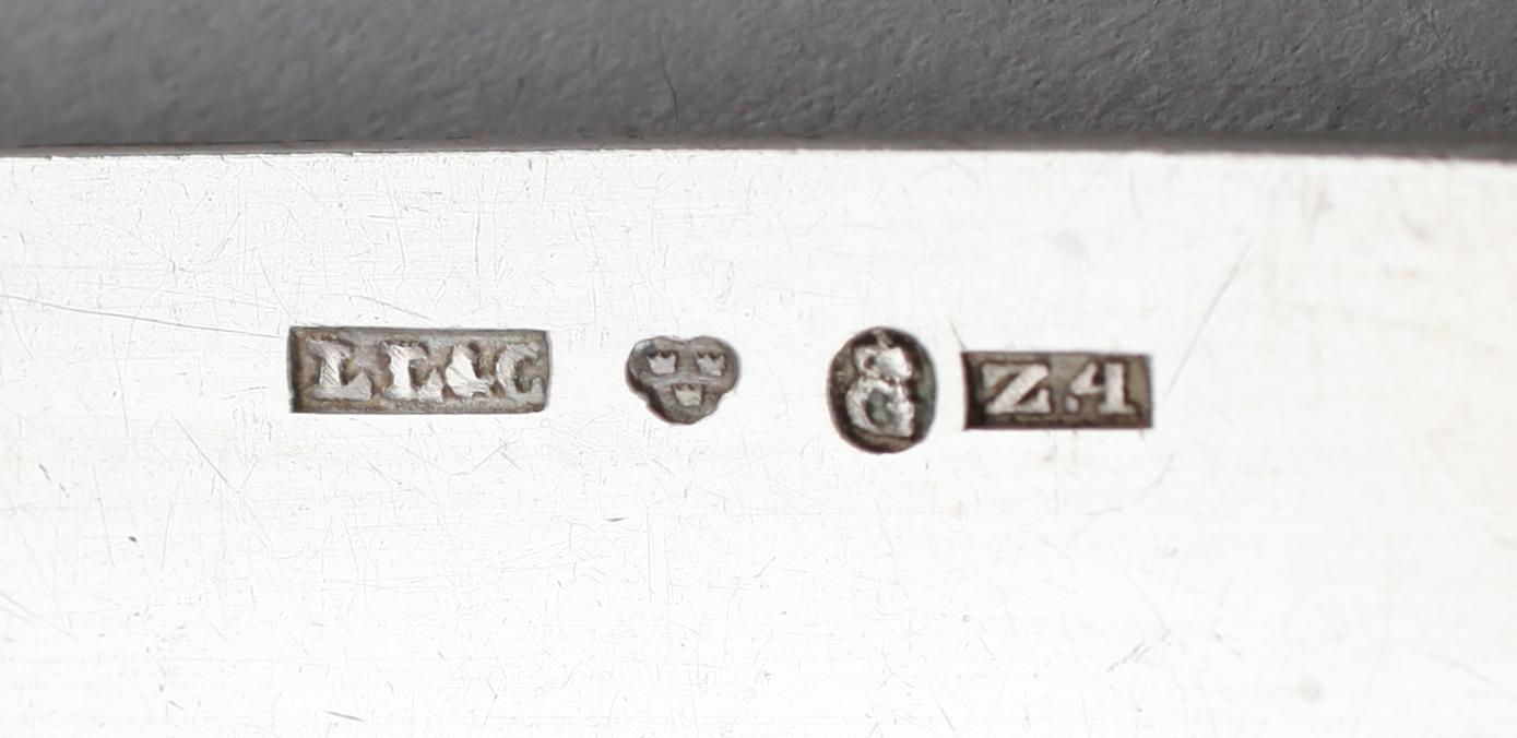 KNIVAR, 12 st, silver, Lars Larson, Göteborg 1850-tal. Vikt ca 516 g.