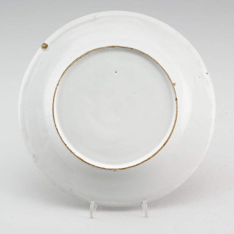 TALLRIK, fajans, möjligen Marieberg, 1700-tal.