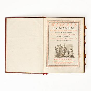Printed in red & black, with music, 1793.