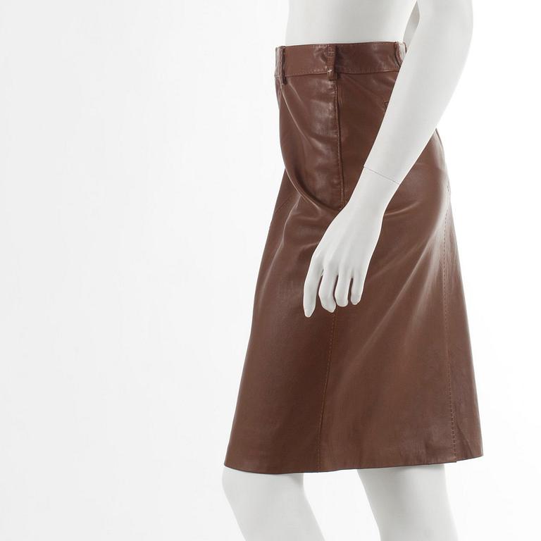 RALPH LAUREN, skinnkjol. Amerikansk storlek 6.