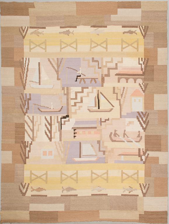 A 1930s Finnish flat weave carpet.