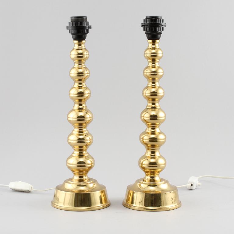 BORDSLAMPOR, ett par, Enco, 1960/70-tal.