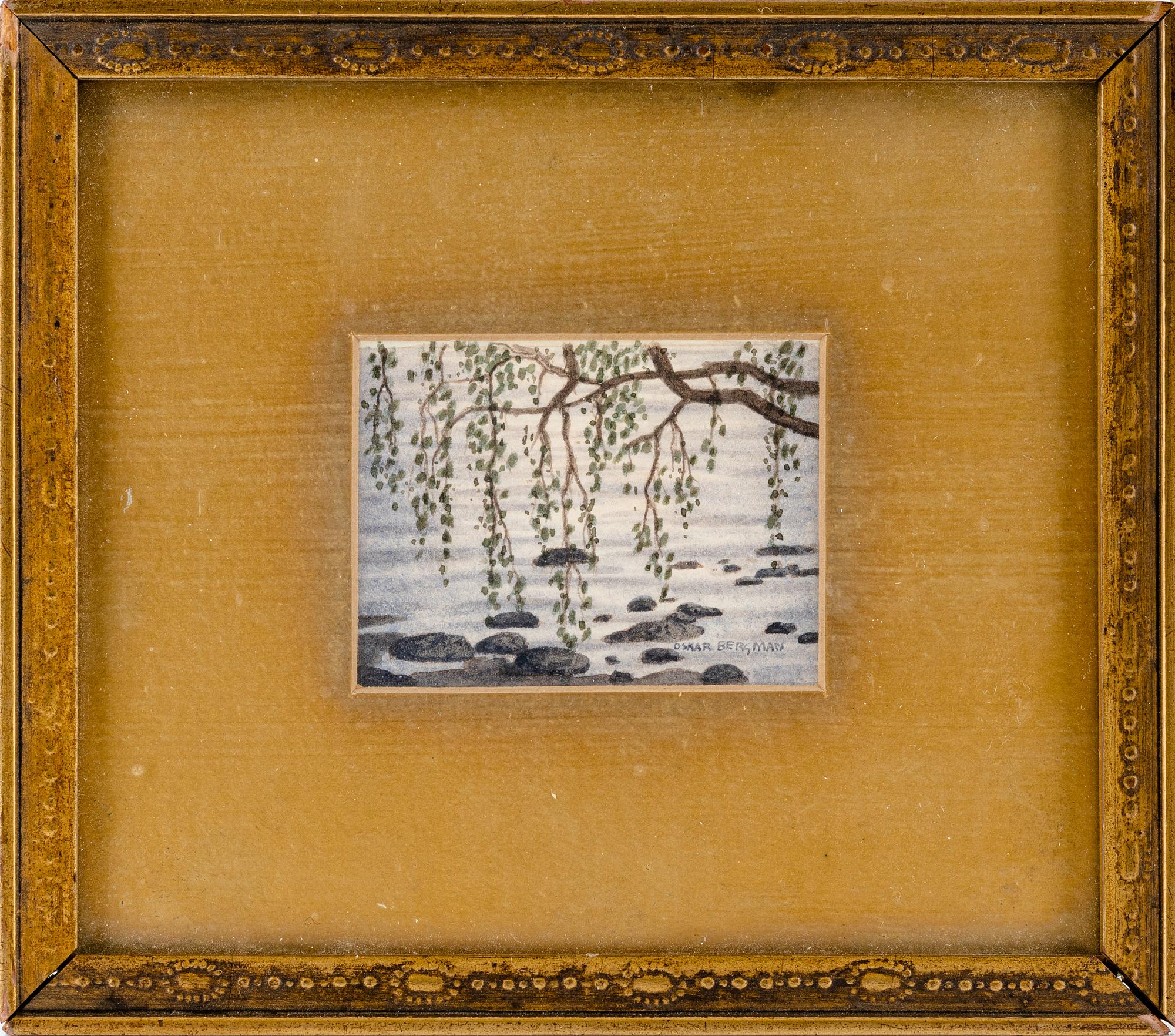 Oskar Bergman, two watercolours, signed.