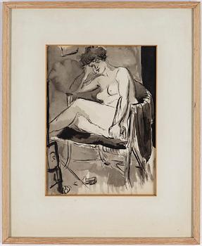 ISAAC GRÜNEWALD, watercolour and hightening white on paper.