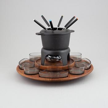 A fondue set by Jens Quistgaard, Digsmed, Denmark, 1960's.