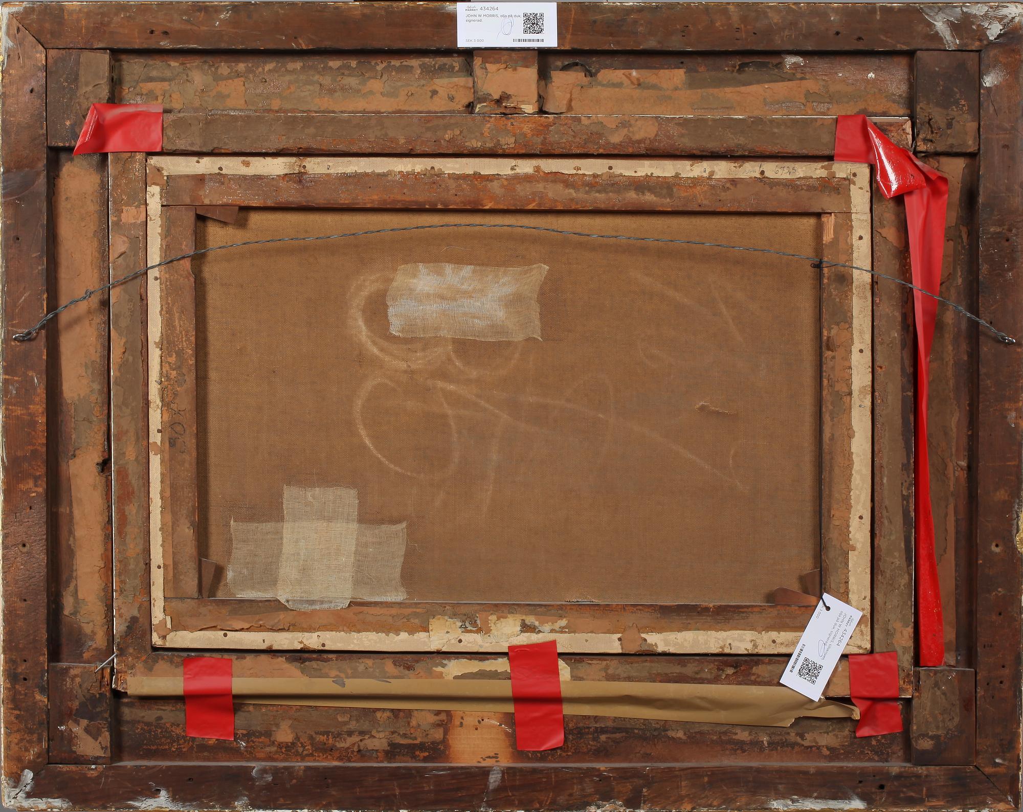 JOHN W MORRIS, tillskriven, olja på duk, signerad.