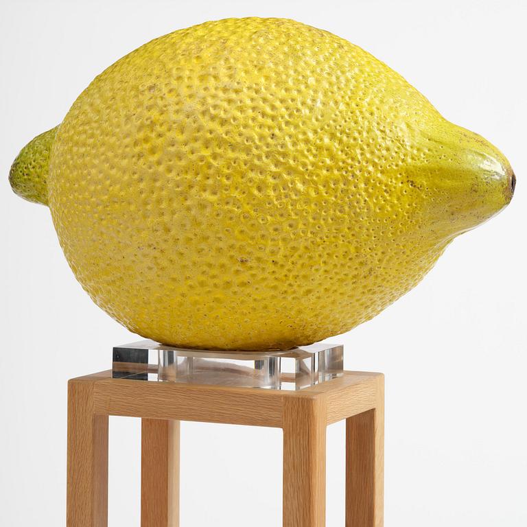 Hans Hedberg, a monumental faience sculpture of a lemon, Biot, France.