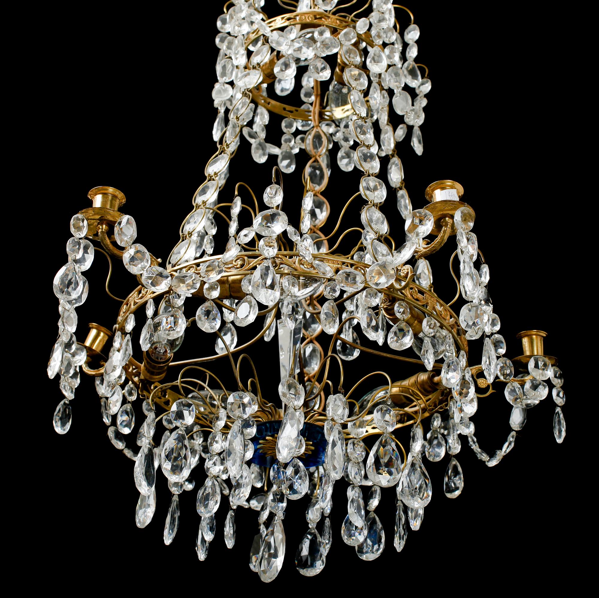 LJUSKRONA, gustaviansk stil, 1900-talets mitt. H 70.