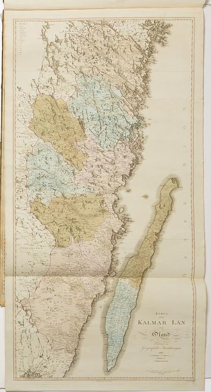 Med 28 graverade kartor över Sverige och Finland.