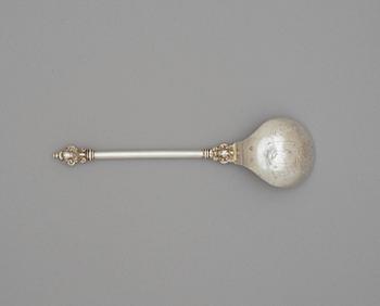 A Polish early 18th century silver spoon, unidentified makersmark, Breslau.