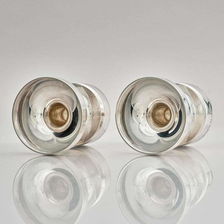 Eric Löfman, a pair of silver candlesticks, MGAB, Uppsala, Sweden, 1976.