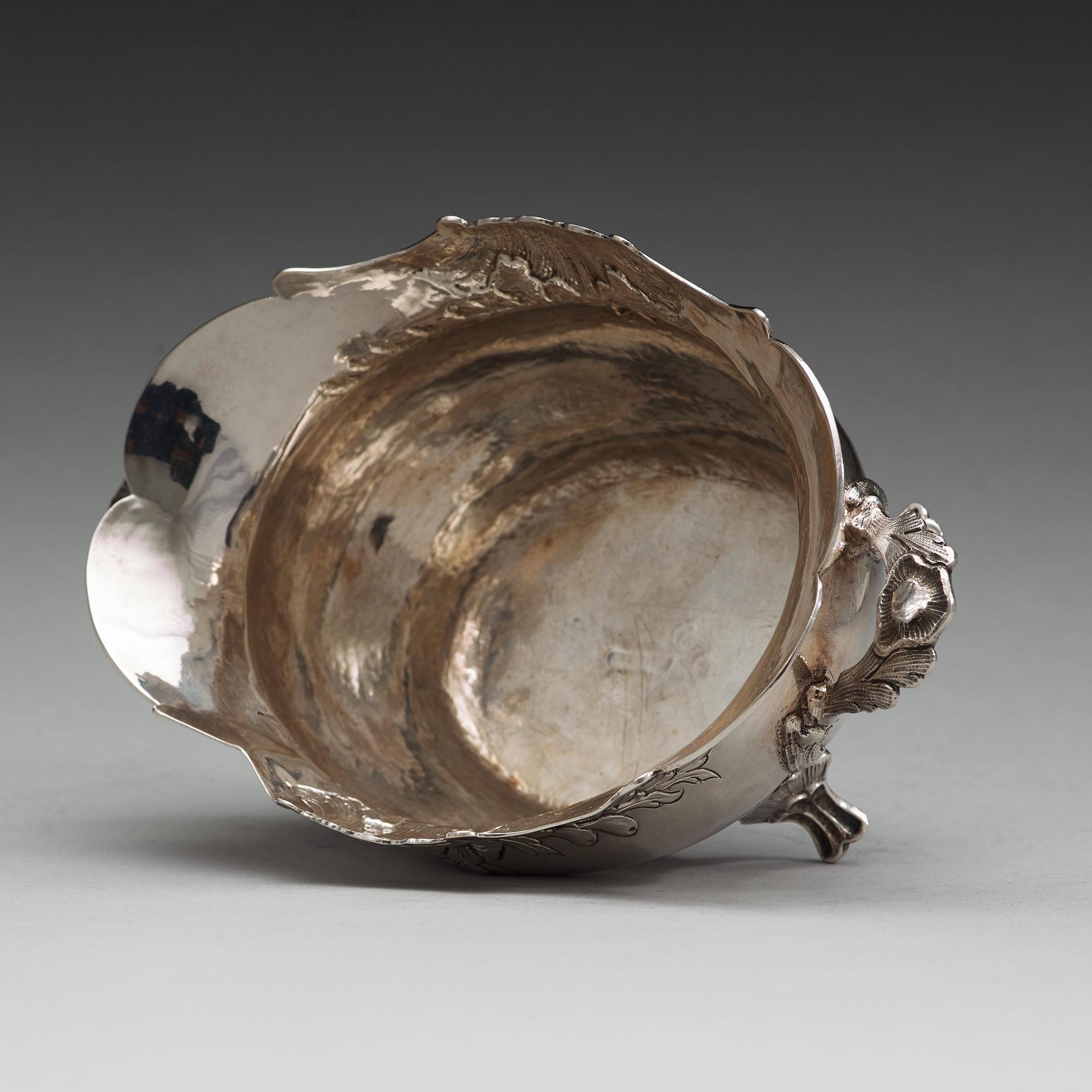 ANDERS CASTMAN dy, Eksjö 1779, konfektskål, silver, rokoko.