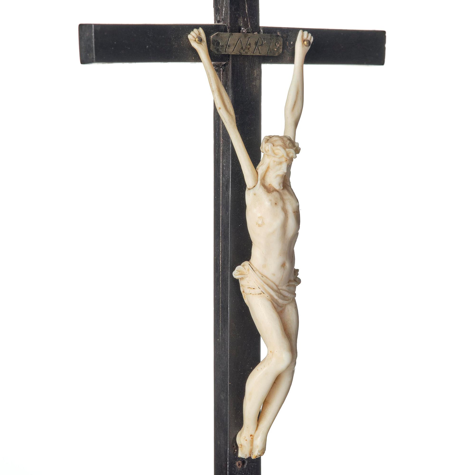 An Augsburg renaissance crucifix clock, the movement presumably by Hans Reinholdt (fl. ca 1630).
