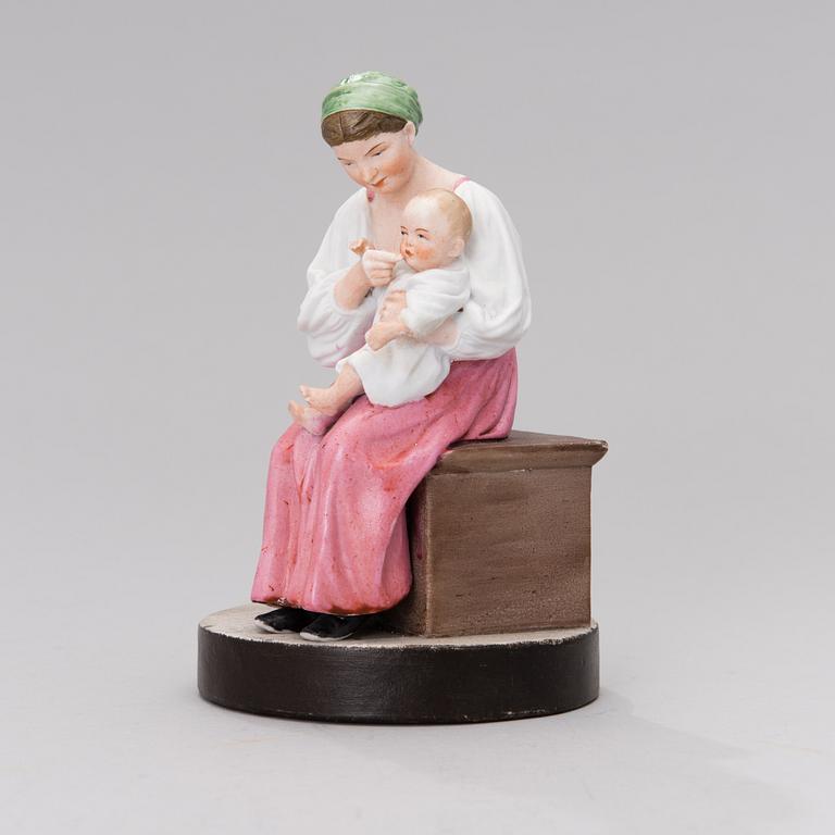 A RUSSIAN POPOV FIGURINE, porcelain, late 19th century.