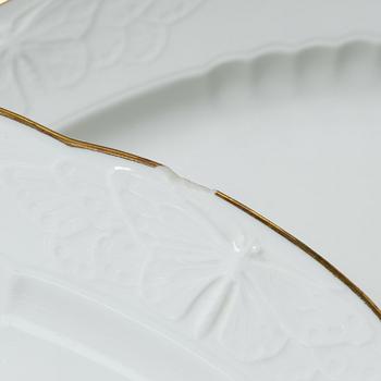 Alf Wallander, a 69 pieces dinner service, porcelain, "Fjäril", Rörstrand, early 20th century.