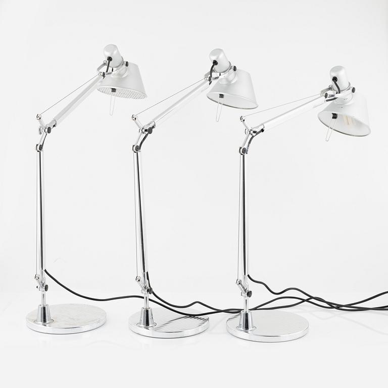 Michele De Lucchi & Giancarlo Fassina, three table lamps 'Tolomeo Mini', for Artemide Italy.