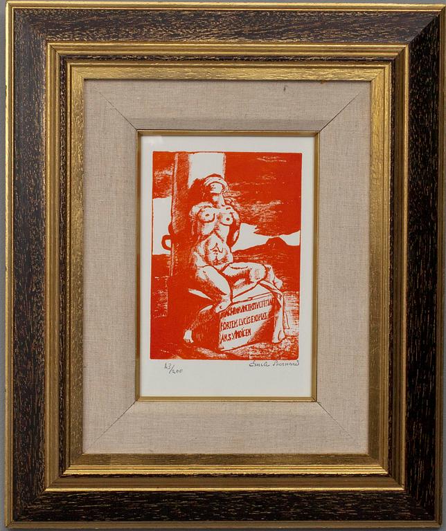 ÉMILE BERNARD, etsning numr. 23/200 tryckt signatur. Posthumt tryck.