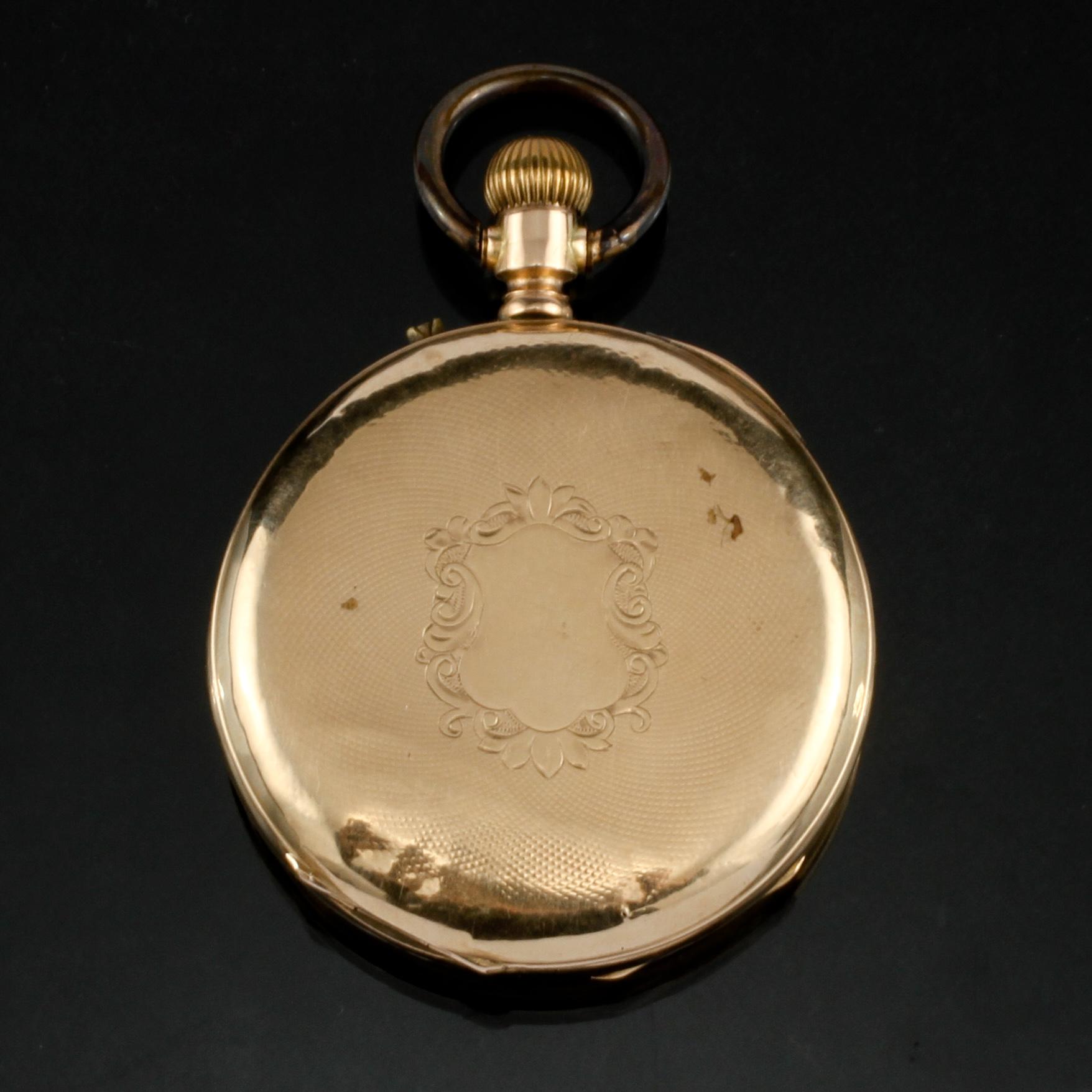 FICKUR, ankarur, 14k guld, omkring sekelskiftet 1800/1900-tal. Vikt 70 g.